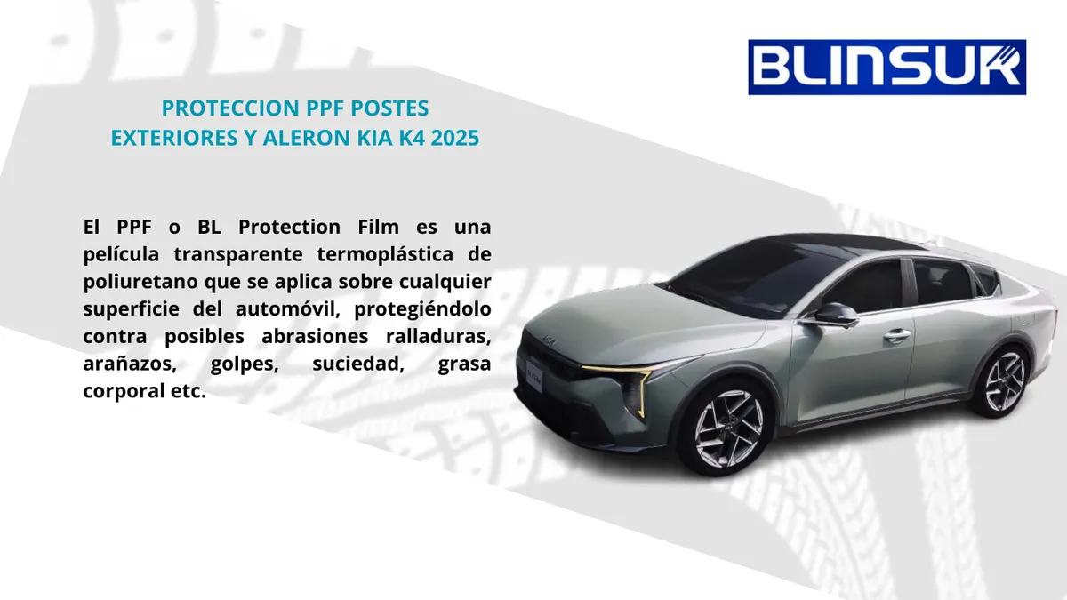 Protección Ppf Postes Exteriores Y Aleron Kia K4 2025 - Image 3