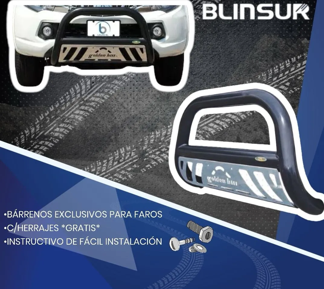 Tumbaburros Toyota Hilux Gas/die 2016 - 2023 C/porta Placa - Image 3