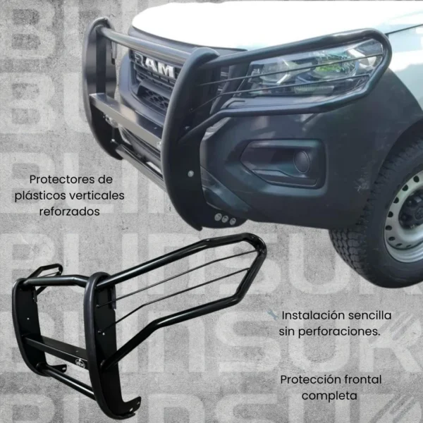 Defensa Cubre Faros Compatible Con Ram 1200 2025 Color Negro