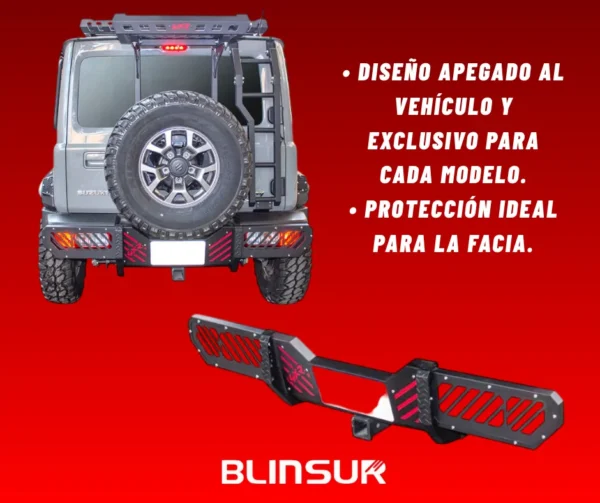 Bumper Trasero 4xr Para Suzuki Jimny C/ Tiron 2021 - 2025