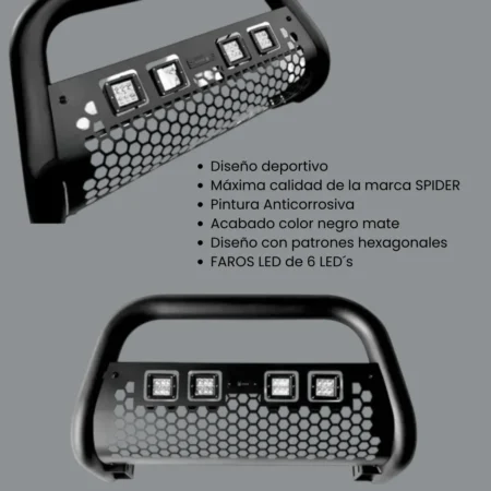 Burrera Tumbaburros Con 4 Faros Led Mitsu L200 2020-2023 - Image 3