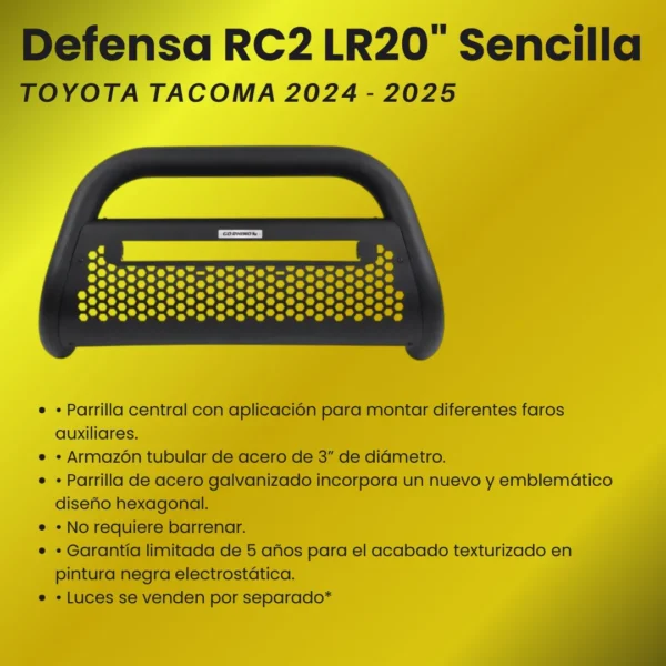 Burrera Defensa Rc2 Lr20  Para Tacoma 2024 Al 2025 Realtruck