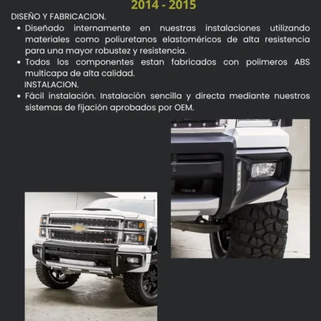 Bumper Delantero Con Faros Drl Silverado 1500 2014 - 2015 - Image 3