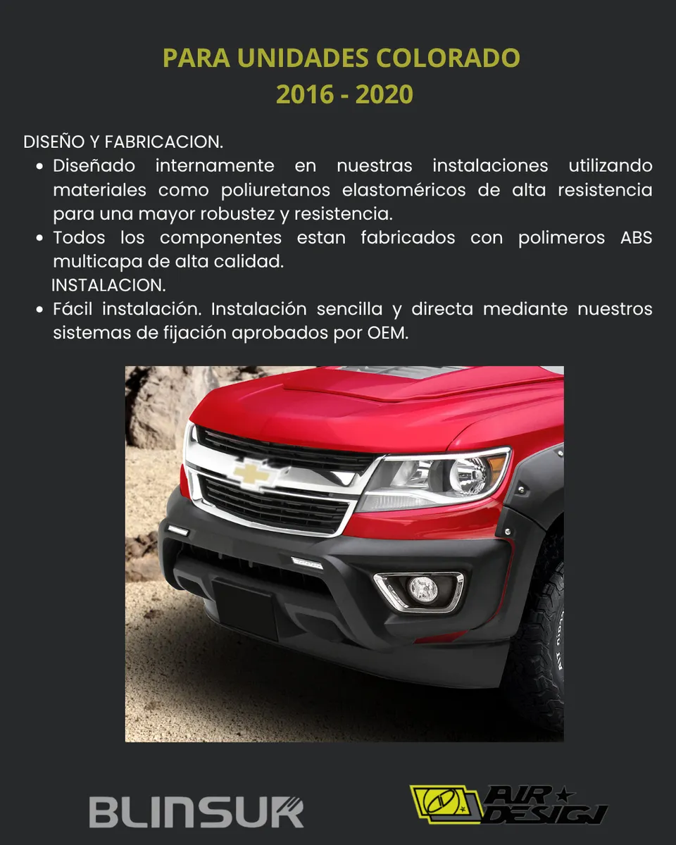 Bumper Delantero Con Faros Drl Chev Colorado 2016 2020 - Image 3
