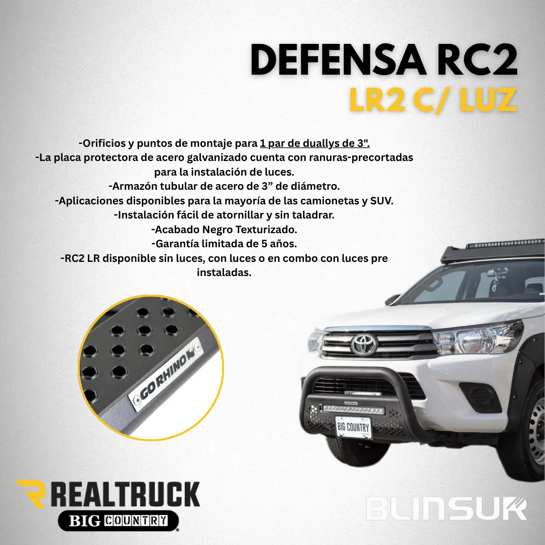 Burrera Defensa Rc2 Lr2 C/luz Nissan Np300 2016 - 2025 - Image 3