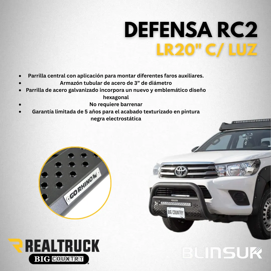 Burrera Defensa Rc2 Lr20 C/luz Toyota Tacoma 2024 - 2025 - Image 3