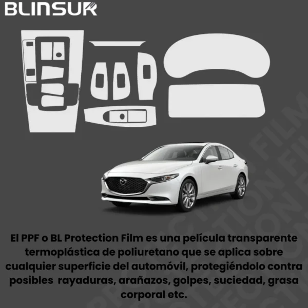Kit Completo De Proteccion Ppf Mazda 3 2024 Hb Y Sedan