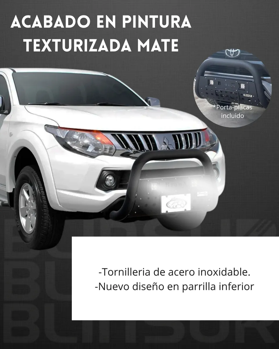 Burrera Black Chevrolet Silverado 2014 - 2018 + 2 Faros Led - Image 3