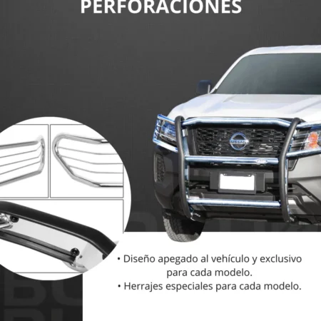 Burrera Acero Inox Para Nissan Np300 Frontier 2021 - 2023 - Image 3