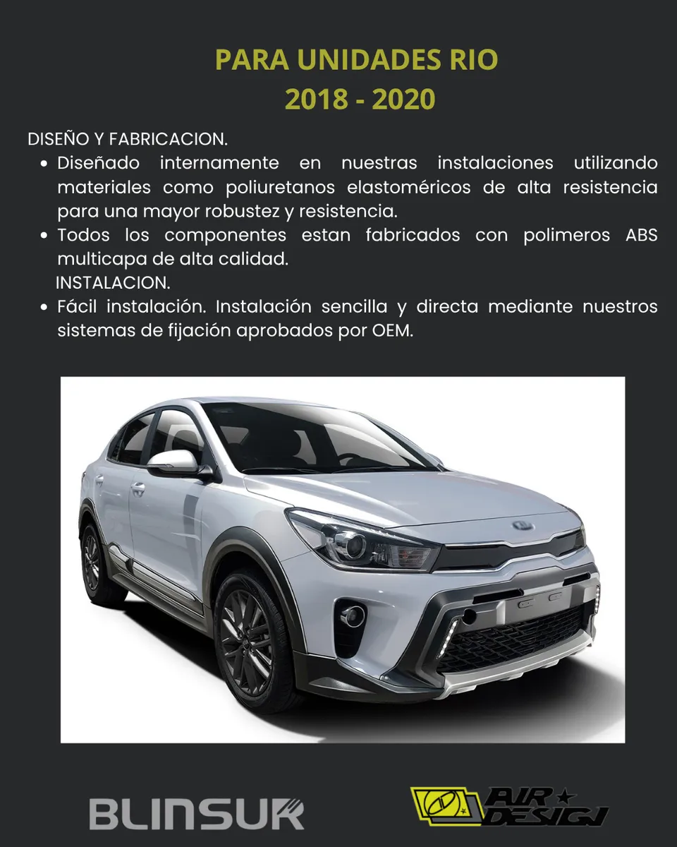 Bumper Guard Delantero Con Faros Drl Kia Rio 2018 2020 - Image 3