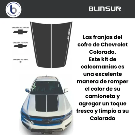 Calcomanía Para Cofre Compatible Con Chevrolet Colorado - Image 3