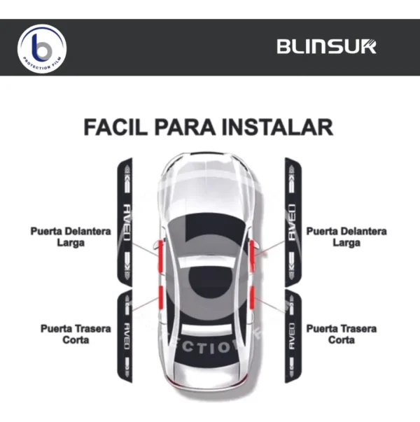 Protección De Estribos Puertas Genérico Chevrolet Aveo