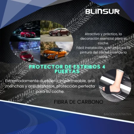 Sticker Protección De Estribos Puertas Nissan Versa Diseño10 - Image 3