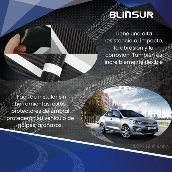 Cinta Protectora Bl Embellecedora Estribos Para Kia Rio