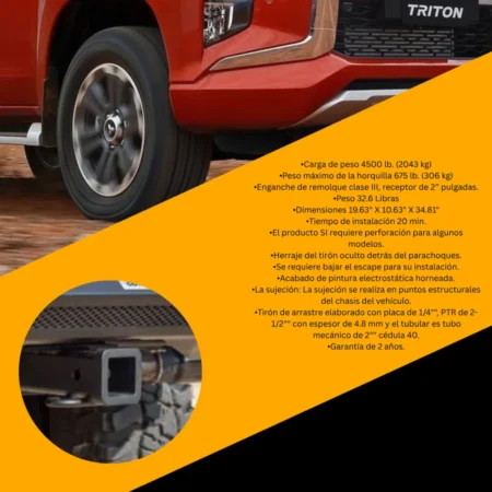 Tiron De Arrastre Mitsubishi L200 2020 - 2022 Diesel Solden - Image 3
