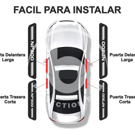 Sticker Protección De Estribos Puertas Nissan Np300 - Image 3