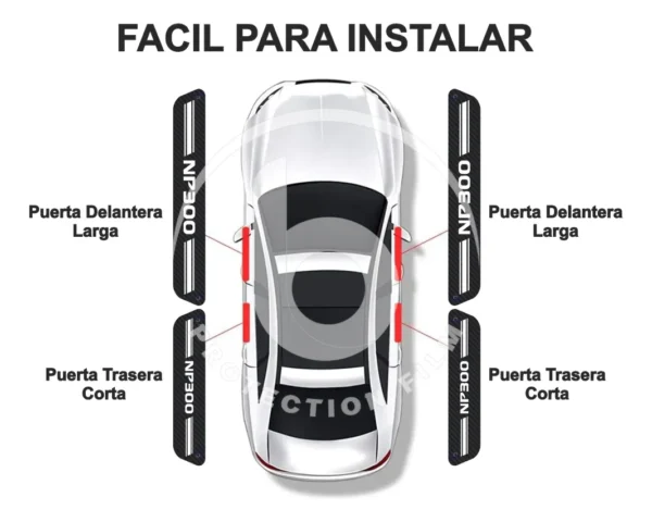 Sticker Protección De Estribos Puertas Nissan Np300