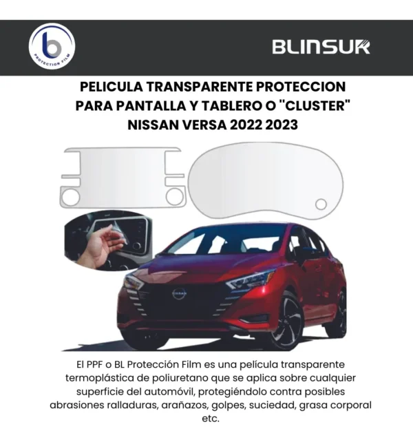 Protección  Pantalla Y Tacometro Nissan Versa 2022 2023