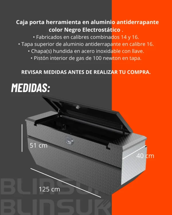 Caja Herrmientas Saveiro 2010 - 2024 C/laterales Fijos Cab/s