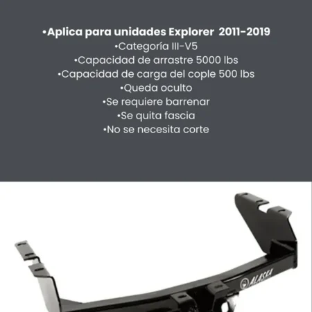 Tirón De Arrastre Jalon Ford Explorer 2011-2019 Negro - Image 3