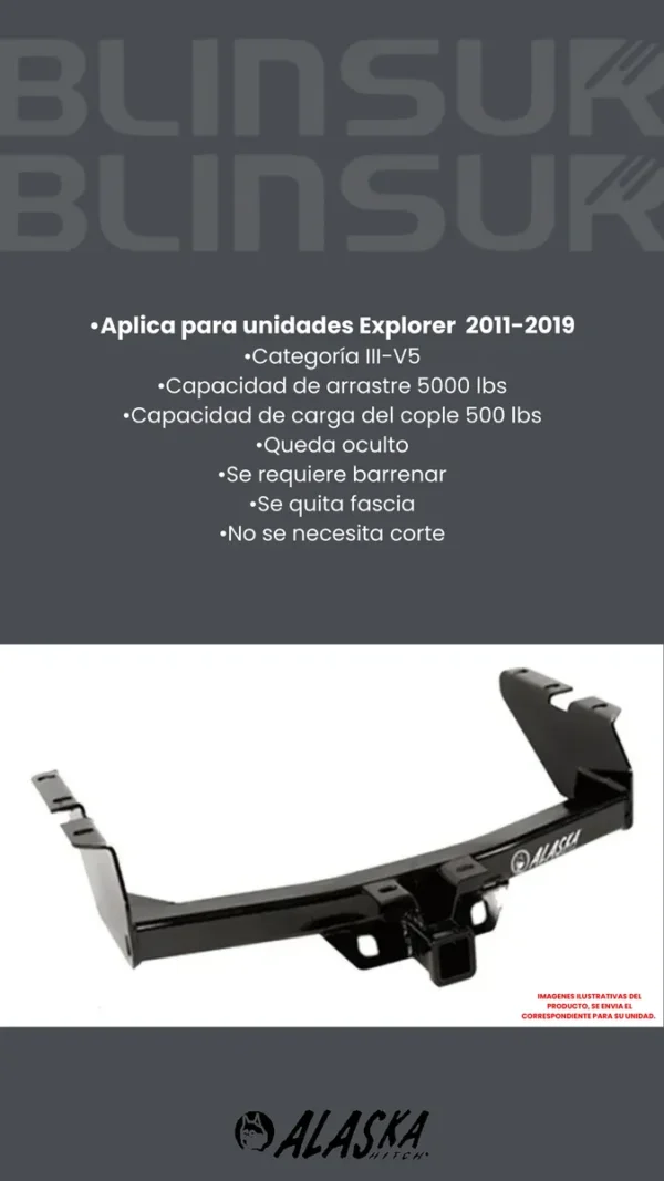 Tirón De Arrastre Jalon Ford Explorer 2011-2019 Negro