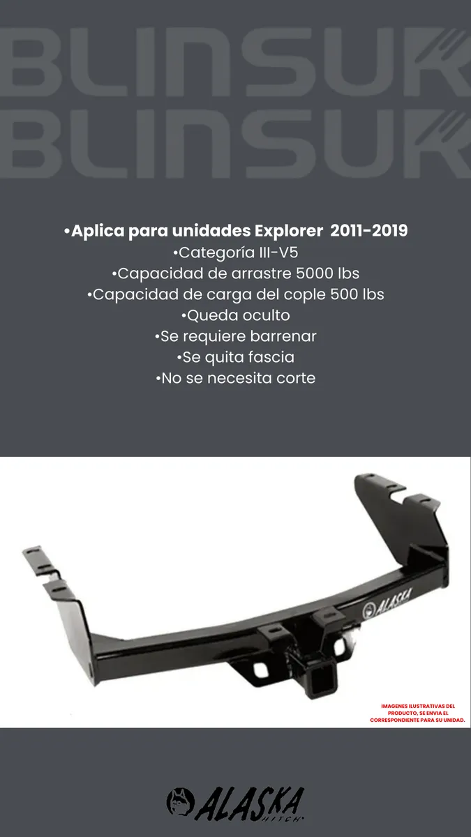 Tirón De Arrastre Jalon Ford Explorer 2011-2019 Negro - Image 3