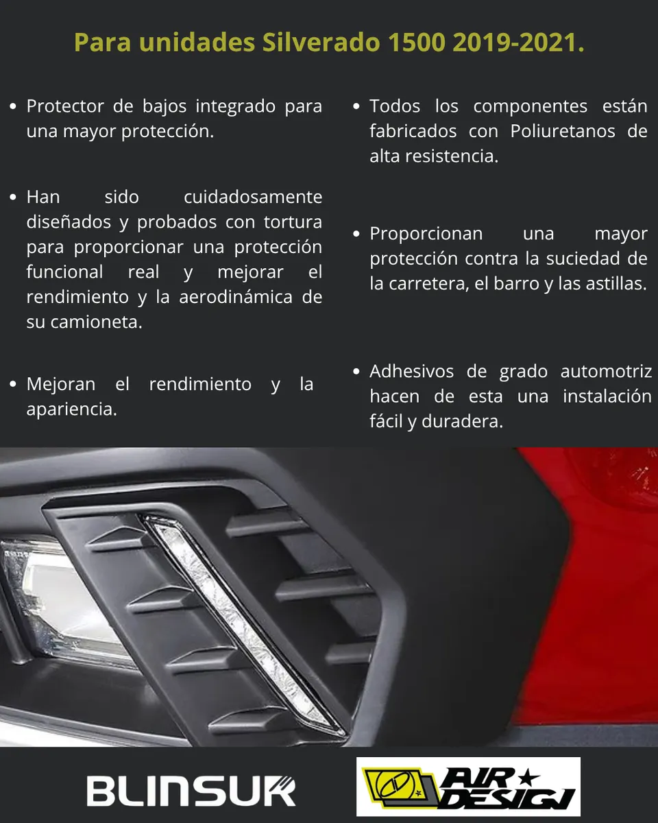 Bumper Delantero Con Led Airdesign Chevrolet Silverado 2019 - Image 3