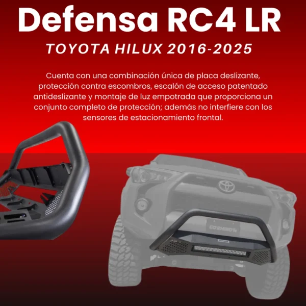 Defensa Rc4 Lr Sin Led Go Rhino Toyota Hilux 2016-2025