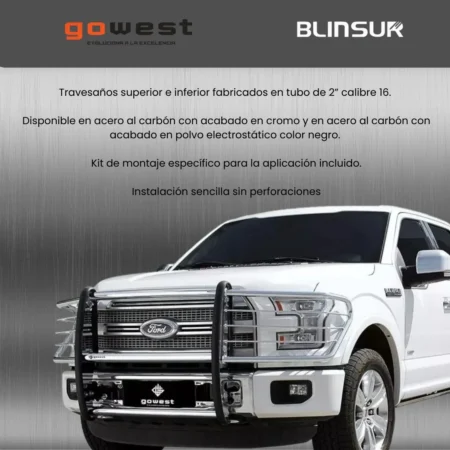 Burrera Euroguard Compatible Con F-150 Lobo 2015 - 2020 Inox - Image 4