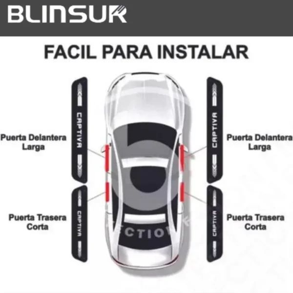 Sticker Protección De Estribos Puertas Chevrolet Captiva