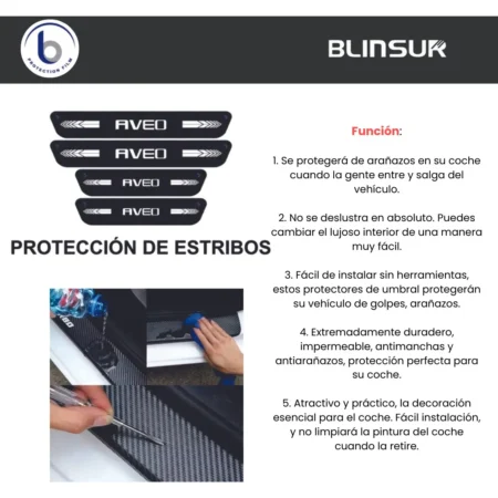 Protección De Estribos Puertas Genérico Chevrolet Aveo - Image 4
