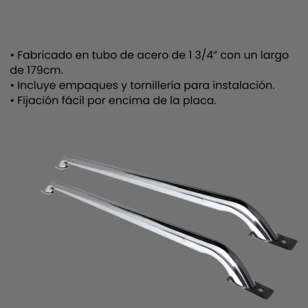 Barras Pasamanos Acero Gmc Sierra/ Cheyenne 179cm Cromado
