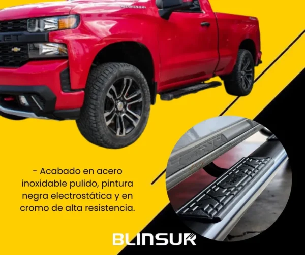 Estribos Chevrolet Silverado 2016 - 2018 Cabina Sencilla