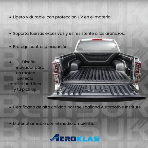 Bed Liner Sobre Riel Toyota Hilux 2016 - 2023 Doble Cabina
