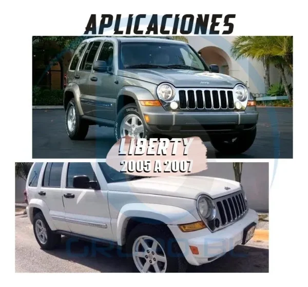 Burrera Cubrefaros Trainer Jeep Liberty 2005-2007 Negro