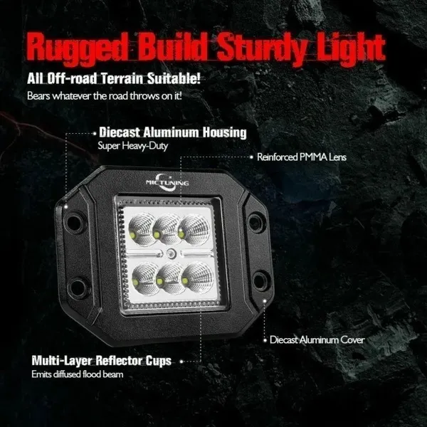 Mictuning Par Duallys Luz Led Off Road Faros Antiniebla