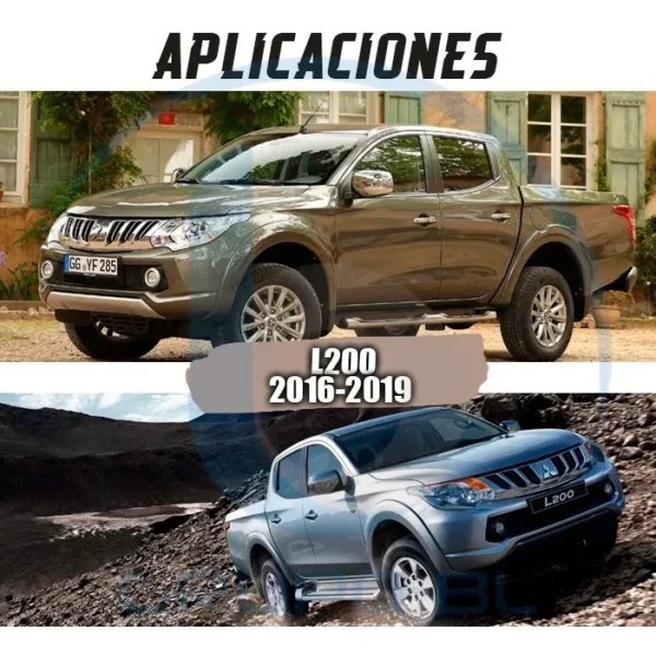 Burrera Super Bronco Mitsubishi L-200 2016-2019 Negro