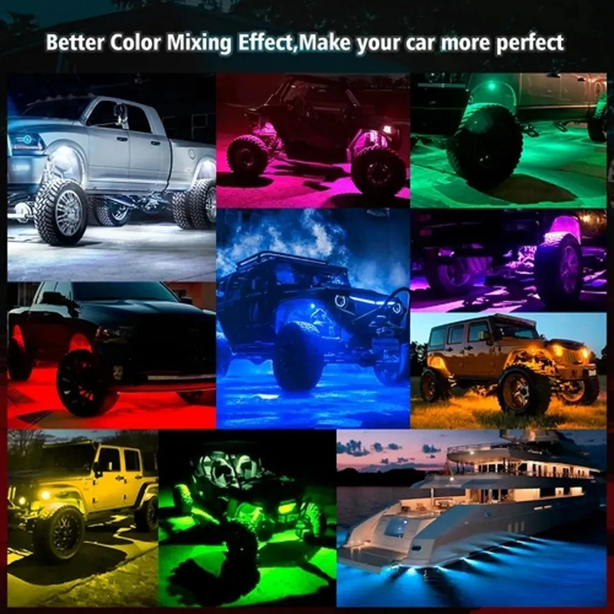 Luz Roca Rgb Led Mictuning C2 Rock Light Jeep Rzr Utv 4 Pzas - Image 7